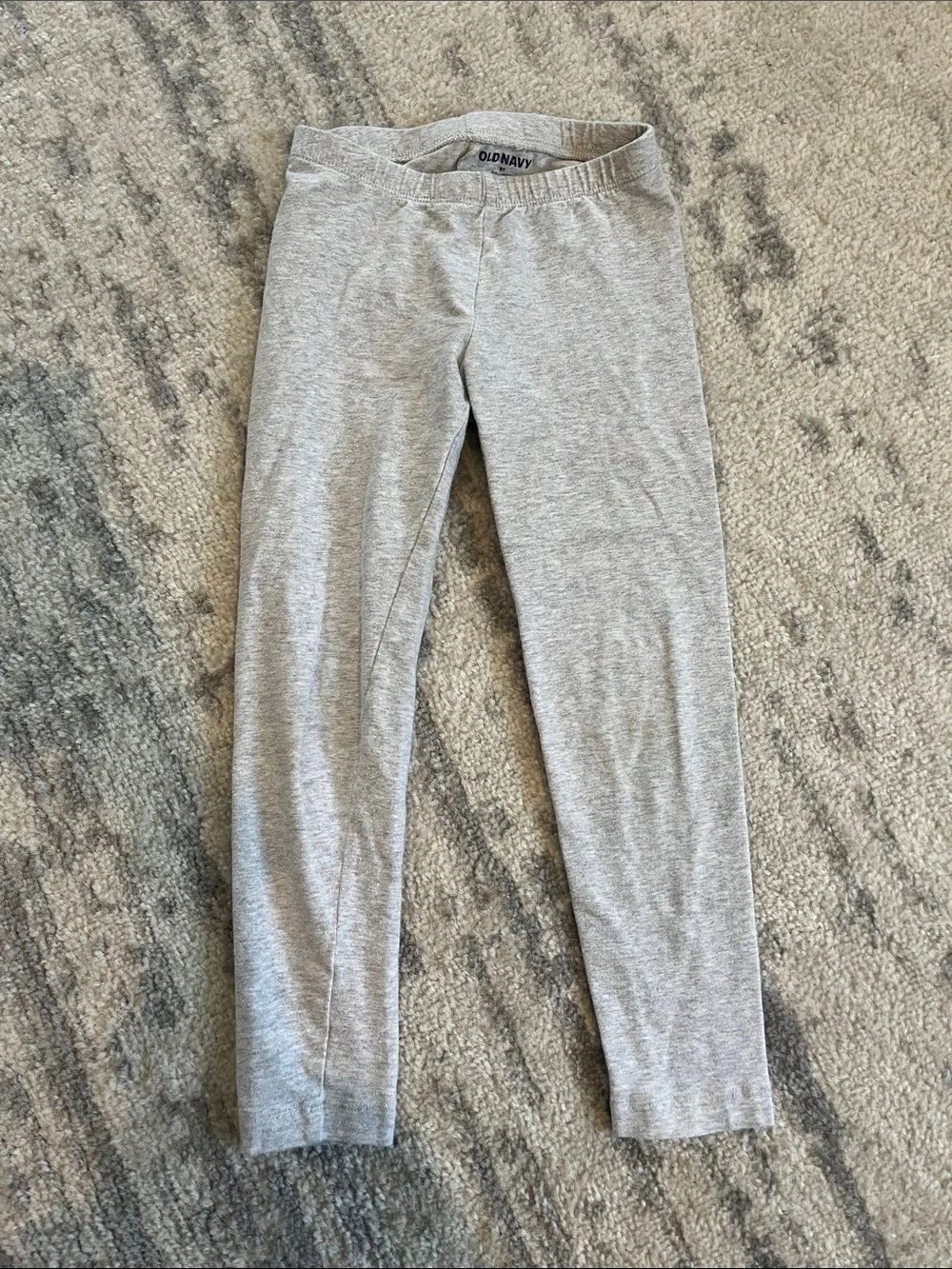 Old Navy Light Gray Girls' Stretch Cotton Leggings